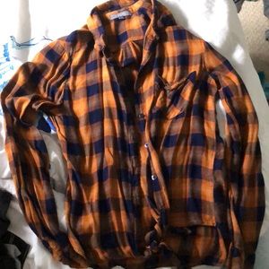 Orange and Blue Flannel